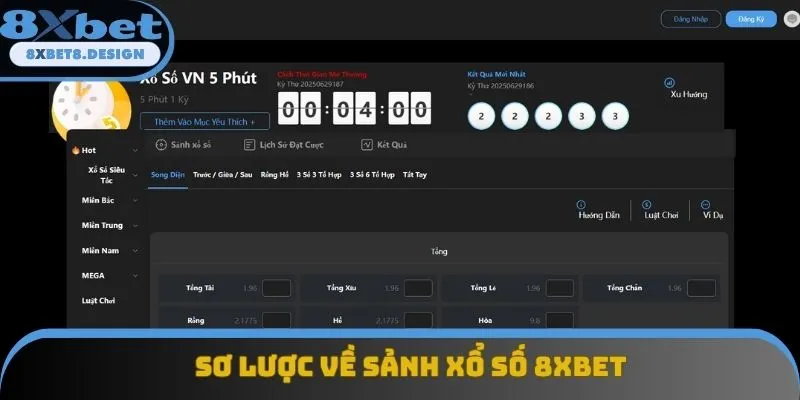 Sơ lược về sảnh xổ số 8XBET