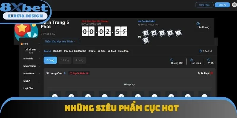 Khám phá những tựa game hot tại sảnh xổ số 8XBET